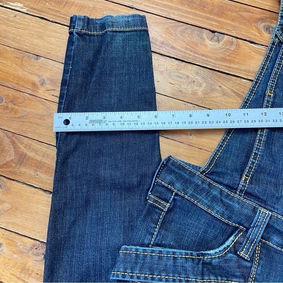 VINTAGE Fornarina denim overalls blue medium/low rise skinny/straight leg medium - Picture 12 of 16